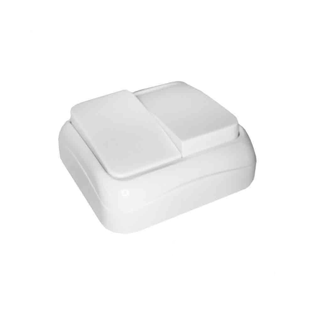 Interruptor duplo de superfície Série Spa Branco EDM 43156