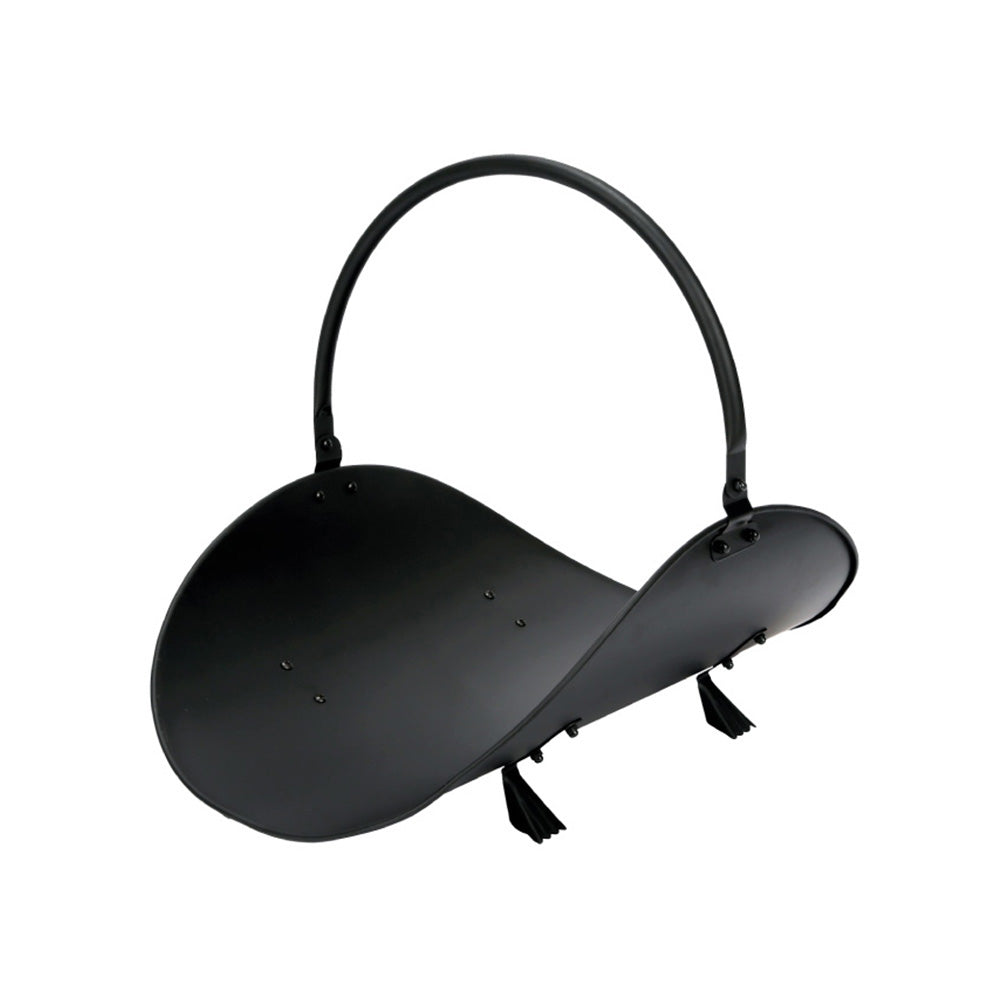 Cesta metálica preta para lenha 48x35x38cm EDM