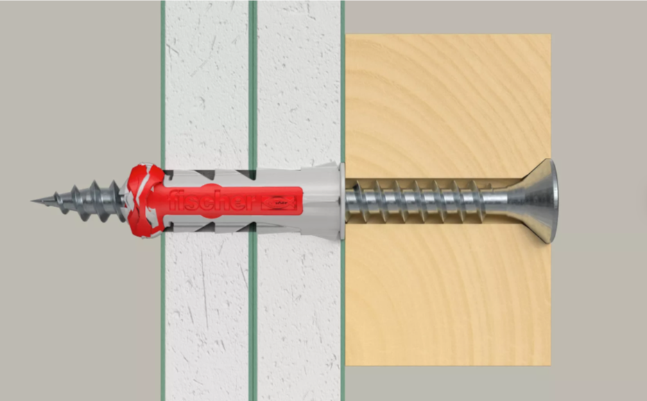 Caixa de buchas Duopower 8x40S + Parafusos Fischer 50 unidades