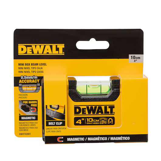 Nível de bolha de bolso de 100 mm Dewalt DWHT42801