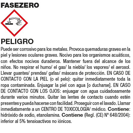 Garrafa Detergente decapante preparador Concentrado 1L Fila FASEZERO