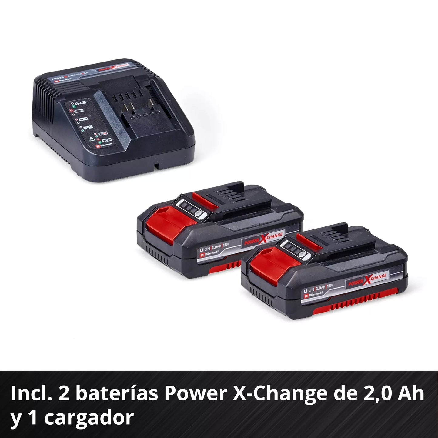 Berbequim de percussão 18 V + 2 baterias de 2 Ah + carregador + mala Einhell TP-CD 18/80 Li-i BL