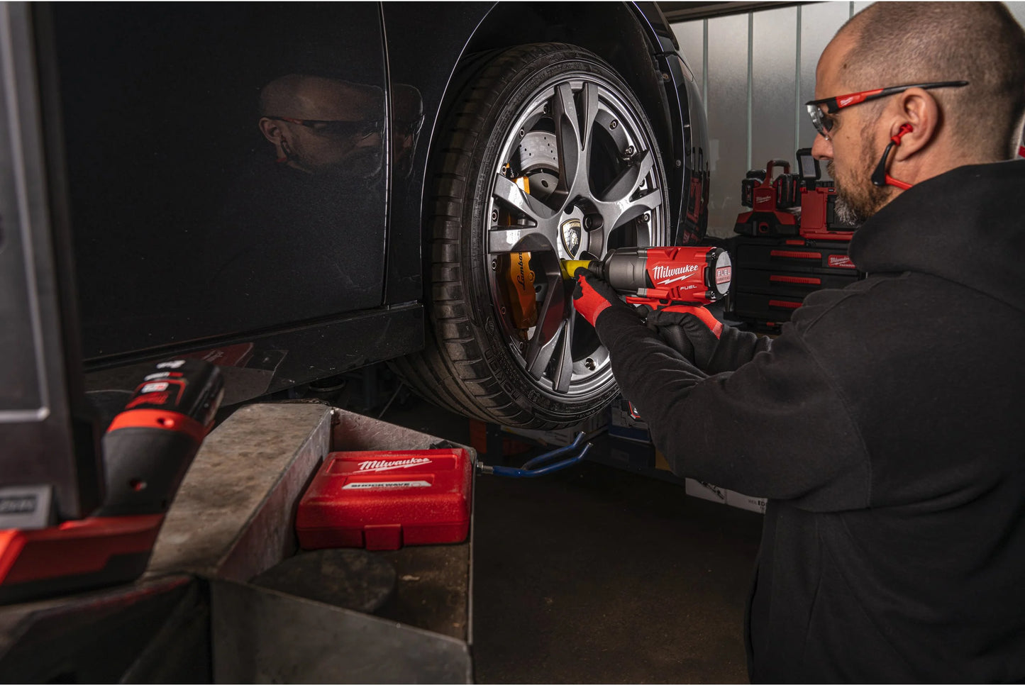 Chave de impacto M18 FUEL ONE-KEY 1/2" + 2 baterias de 5Ah + carregador + mala Milwaukee M18 ONEFHIWF12-502X