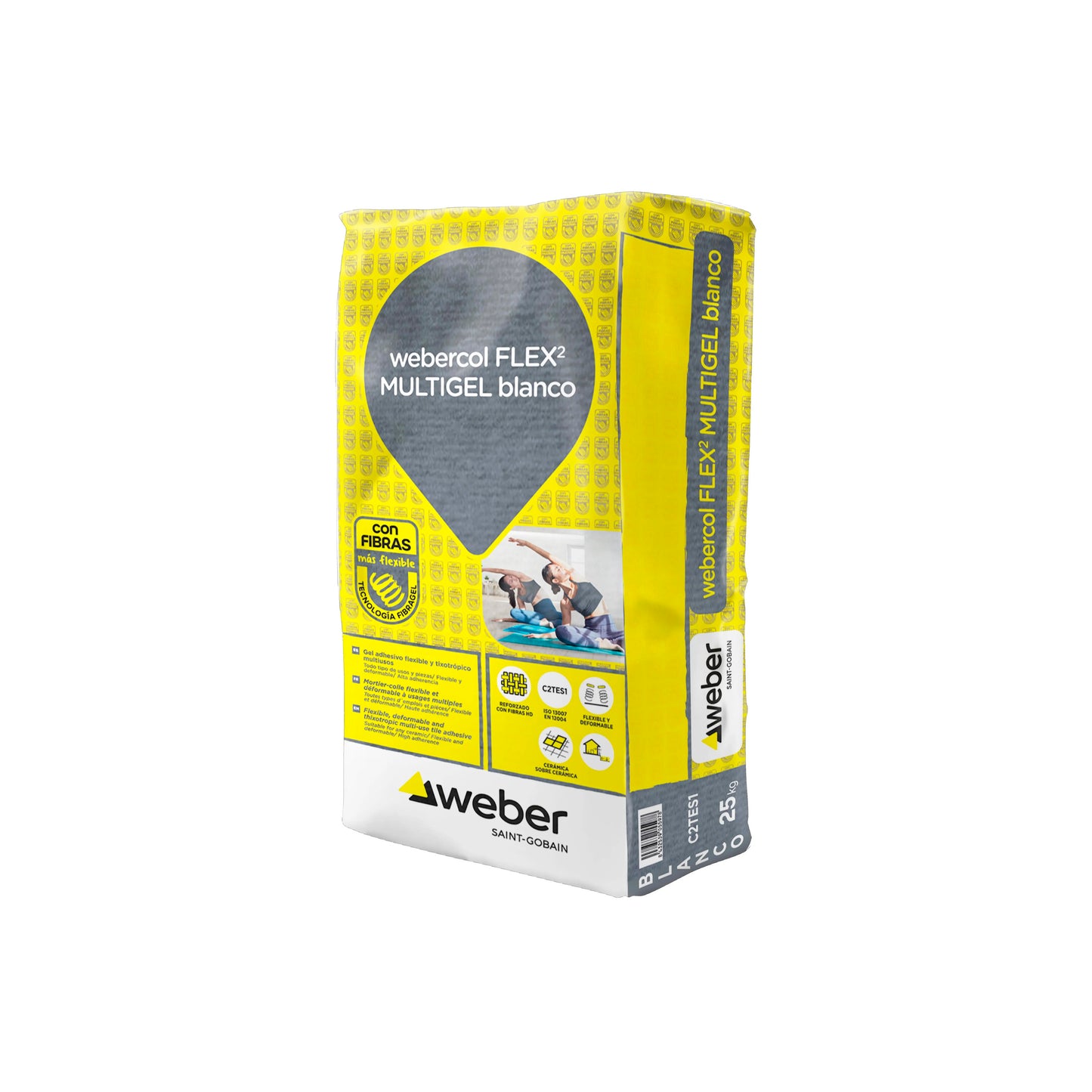 Cimento Cola Flex2 Multigel Branco Weber 25 kg