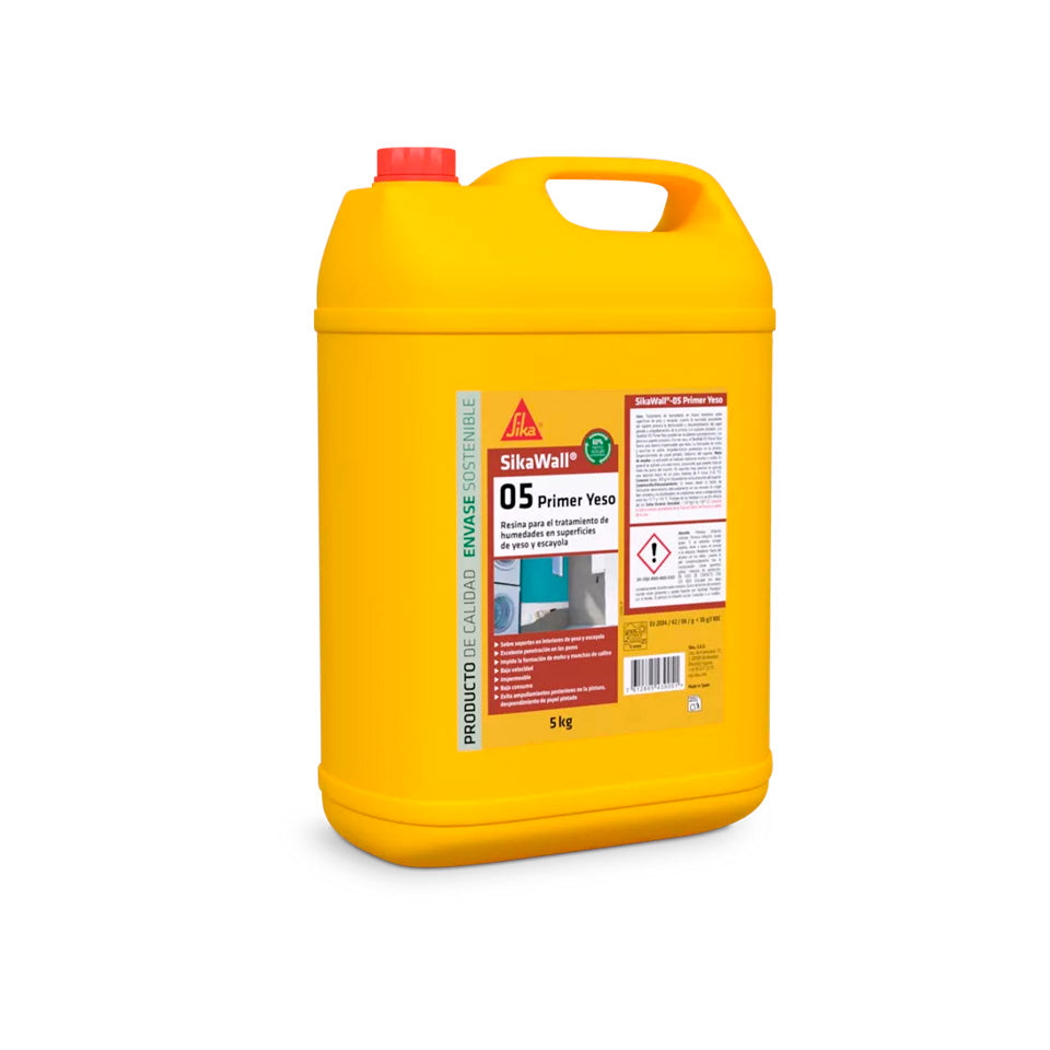 Resina acrílica para o tratamento de gesso SikaWall-05 Primer Gesso 5 kg Sika