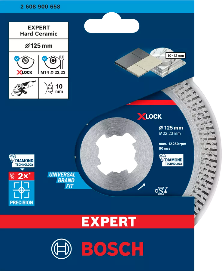 Disco de lixa de diamante 125mm Expert Hard Ceramic Bosch