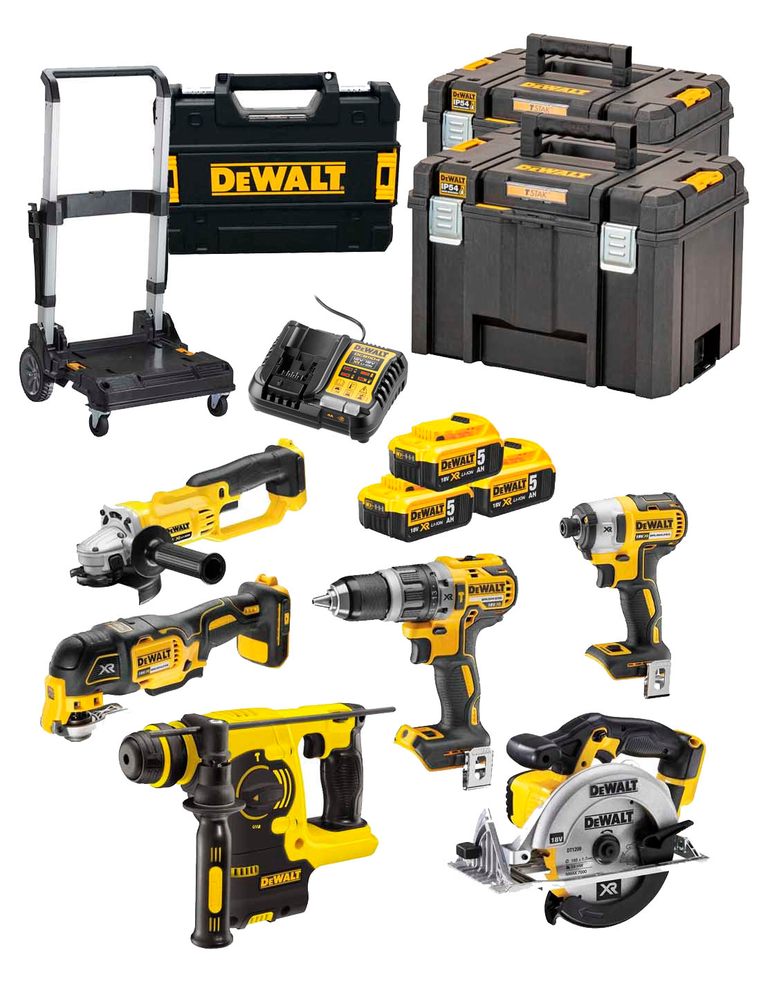 Power kit 6 herramientas Dewalt a batería DCK645P3T