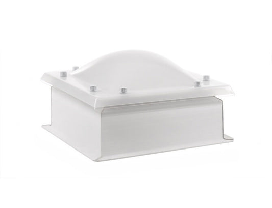 Clarabóia quadrada fixa com cúpula de metracylate clamshell + rodapé recto 18cm FREE