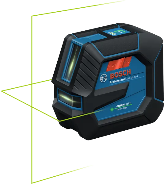 Nível laser de 2 linhas verde Bosch PRO GLL 20-22 G