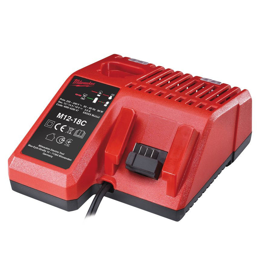 Taladro percutor compacto M18 + 2 bat 4Ah + cargador + maletín Milwaukee M18 CBLPD-402C  - 7