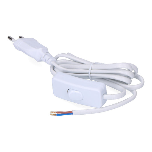 Ligação com interruptor 3A 1,5 m 2x0,75 mm cabo plano branco EDM