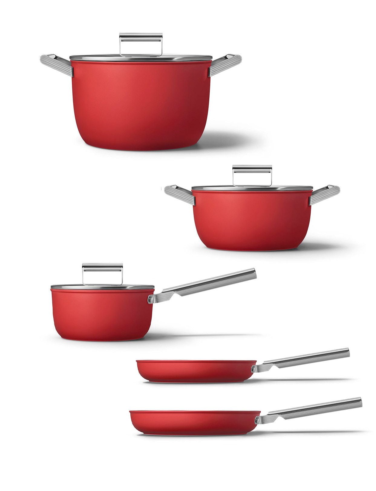 Conjunto 5 piezas menaje para cocina Rojo Mate Smeg