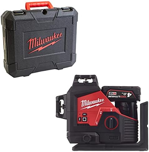 Nível laser de 3 linhas verde Bateria M12 + carregador + mala de transporte Milwaukee M123PL-401C