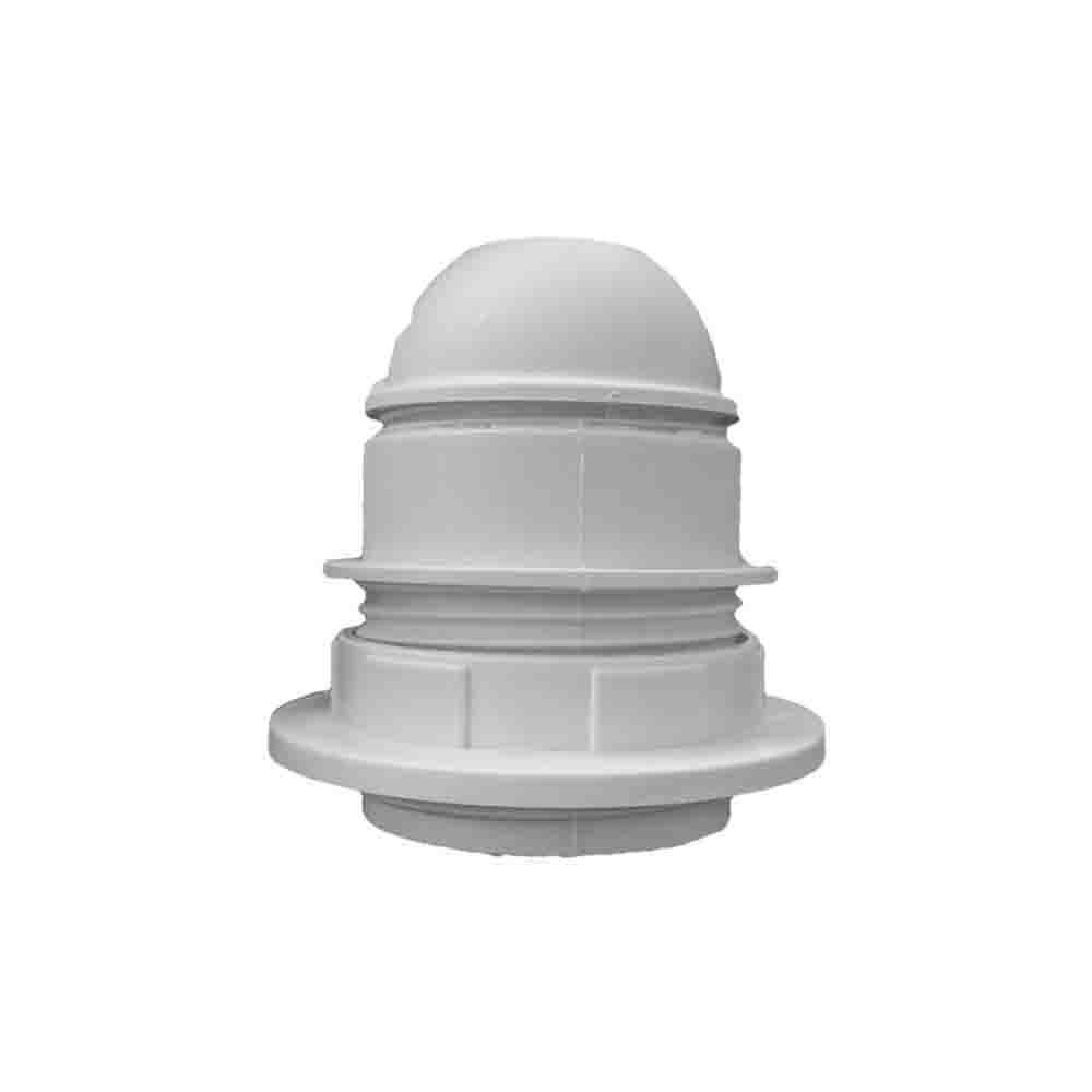 Casquilho semirroscado branco E-27 + arruela EDM