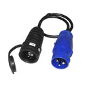 Adaptador de ficha CEE 2P+T para base Schuko 16 A 230 V 50 cm EDM