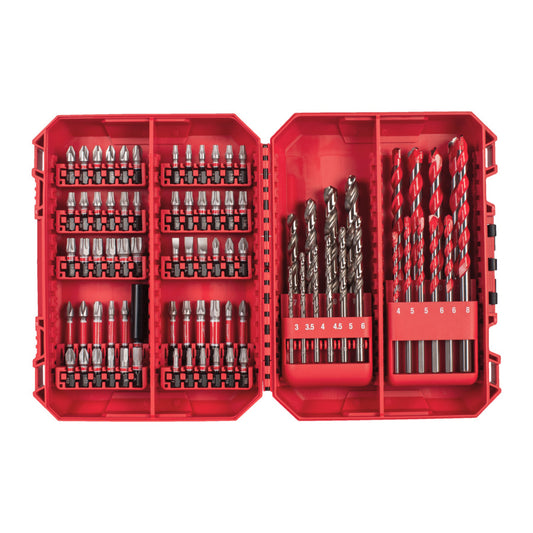 Estojo com 80 peças SHOCKWAVE Impact Duty Milwaukee