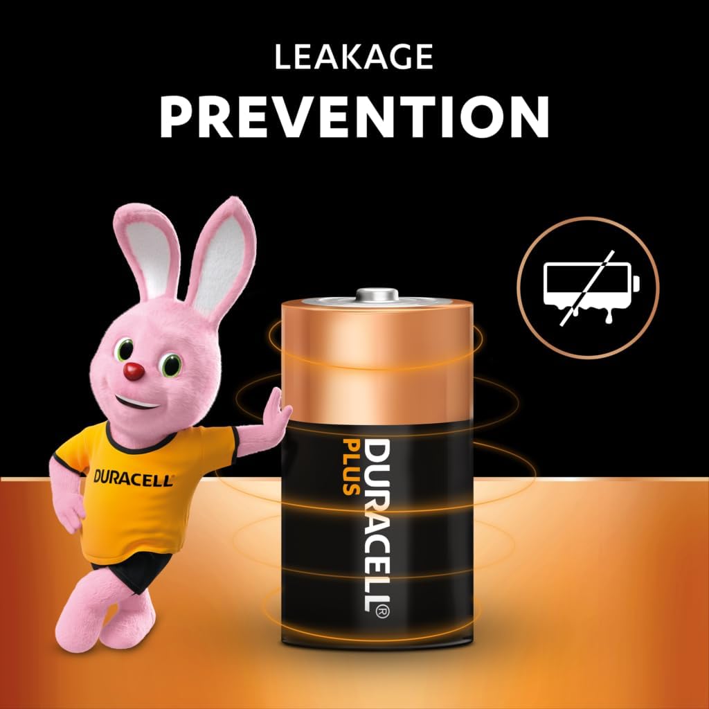 Embalagem com 2 pilhas alcalinas Duracell Plus Power C