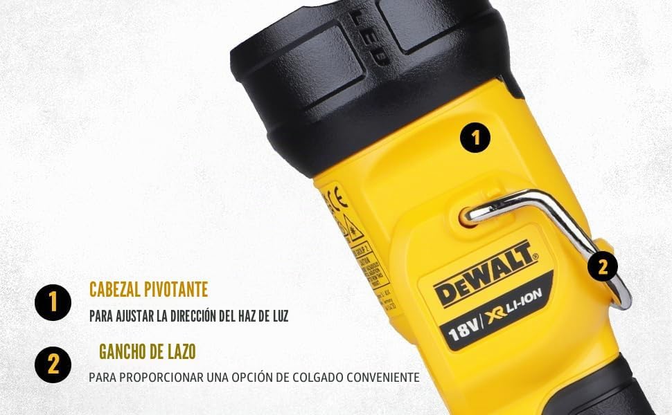 Lanterna de LED cabeça rotativa XR 18V Dewalt DCL040