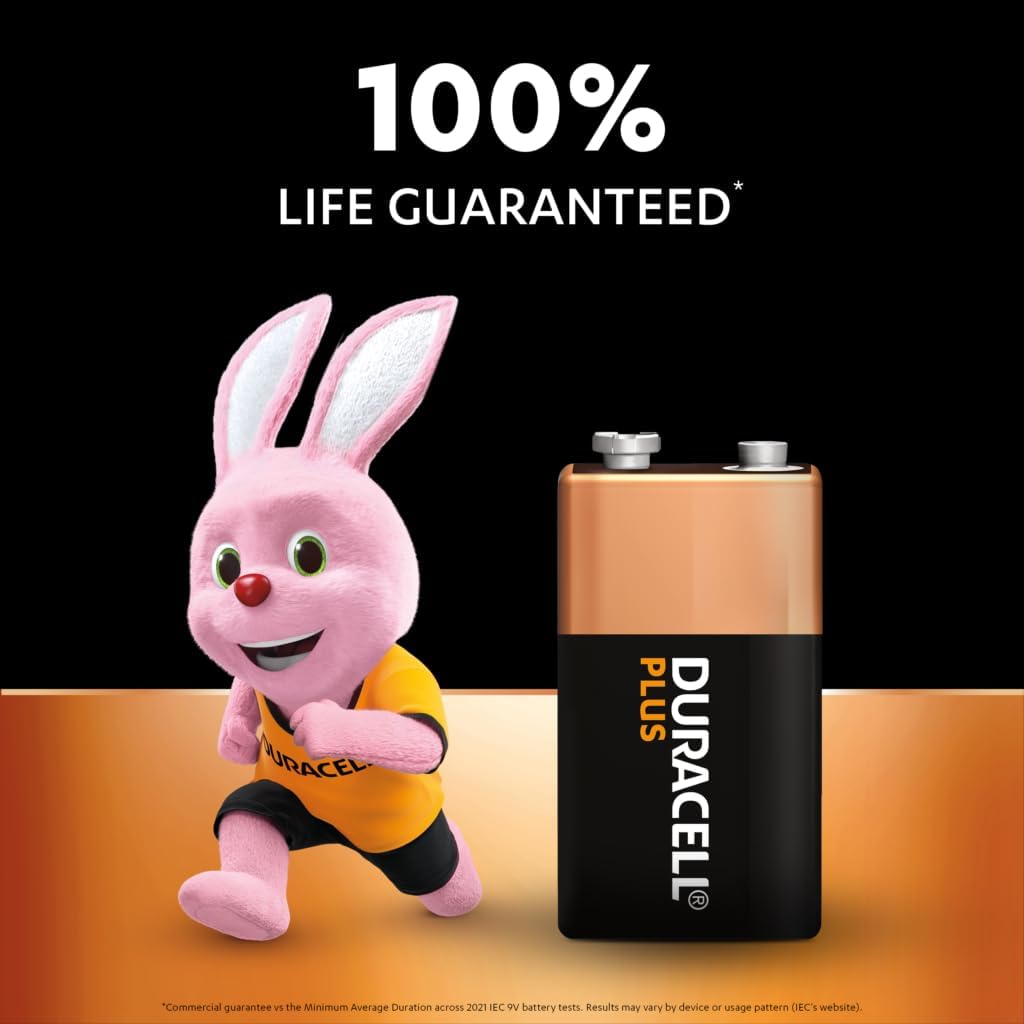 Pilha alcalina Duracell Plus Power de 9 V