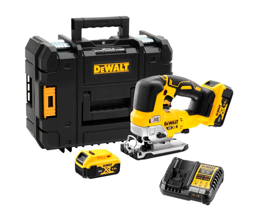 Serra de recortes a bateria Dewalt sem escovas XR 18V 135mm com maleta e 2 baterias 5Ah DCS334P2