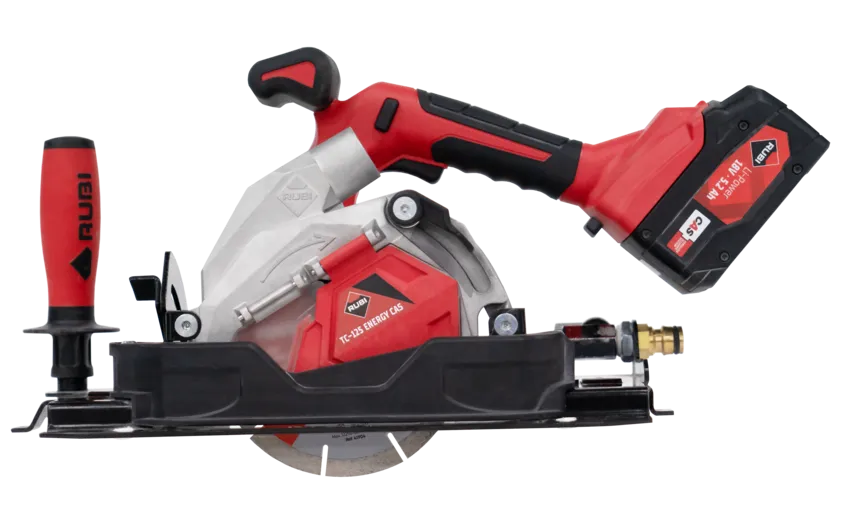 Cortadora circular a bateria para cerâmica de grande formato TC-125 G2 Energy Cas Rubi