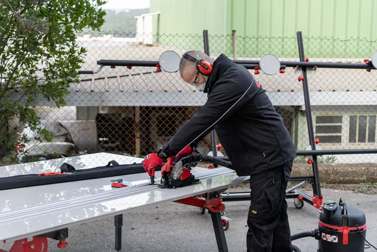 Cortadora circular a bateria para cerâmica de grande formato TC-125 G2 Energy Cas Rubi