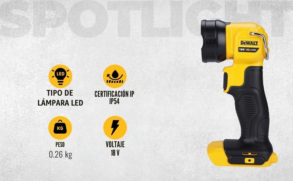 Lanterna de LED cabeça rotativa XR 18V Dewalt DCL040