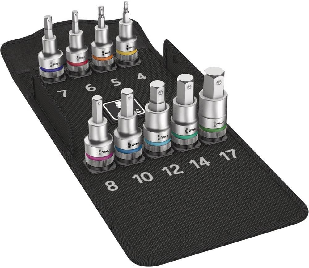 Conjunto de 9 chaves de caixa hexagonais Zyklop com função de retenção Wera 8740 C HF 1