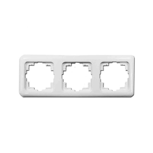 Caixilho de encastrar com 3 elementos, Série Term Branco 220 x 80 mm EDM 65322