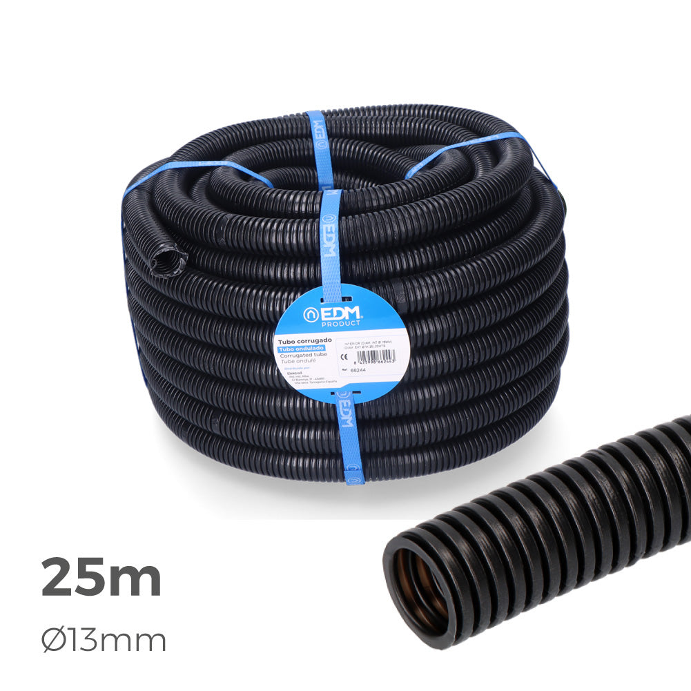 Tubo corrugado para interior, 25 m, CE, EDM