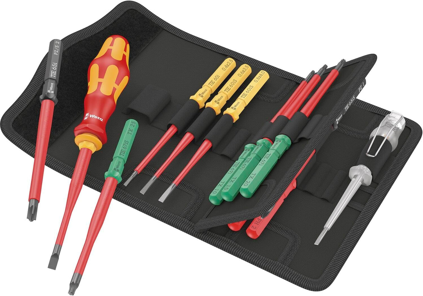 Puntas intercambiáveis com chave de fendas porta-puntas Kraftform Kompakt VDE 16 extra slim 1 Tool Finder Wera ref. 006608