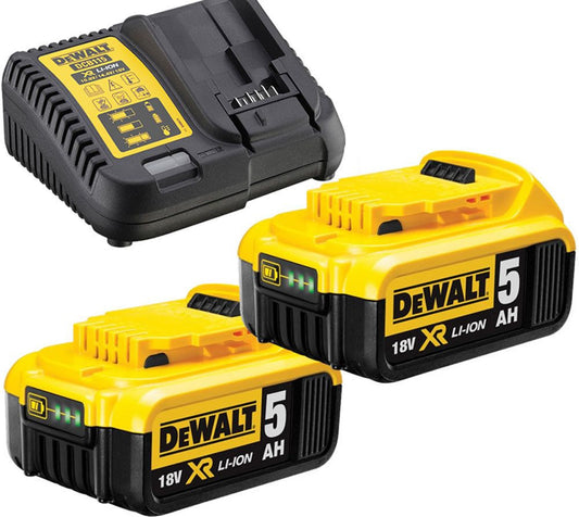 Jogo 2 Baterias de faixa XR LI-ION 5 A.H e Carregador Dewalt DCB115P2-QW