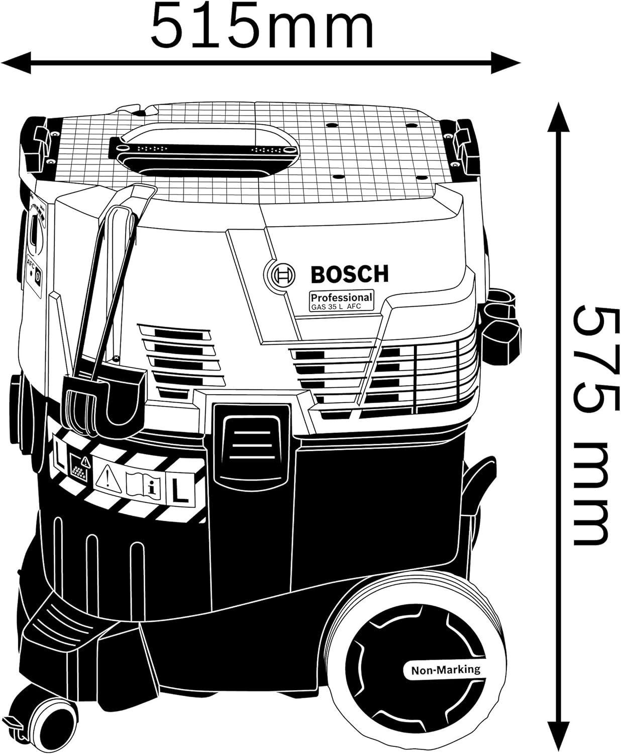 Aspirador com fio para poeira Bosch PRO GAS 35 L AFC