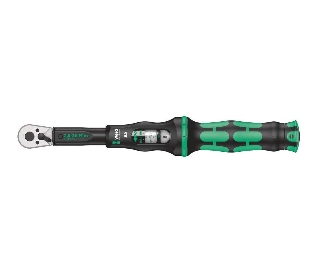 Chave dinamométrica com catraca reversível 2,5-25Nm Wera Click-Torque A 6 ref.075605