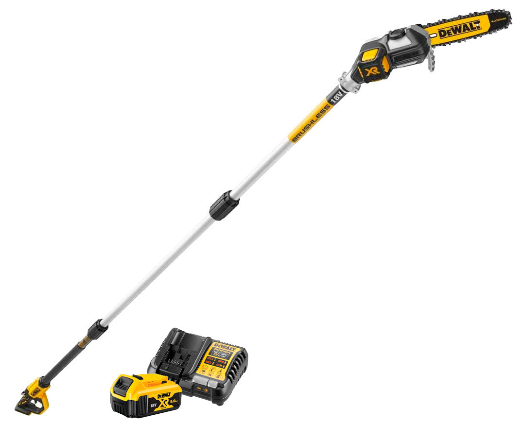 Podadora de Altura a batería 18V 450cm con batería 5Ah Dewalt DCMPS567P1