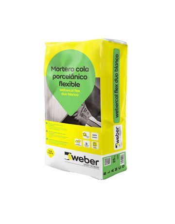 Saco Mortero Cola webercol flex duo lanic 25kg blanco Weber