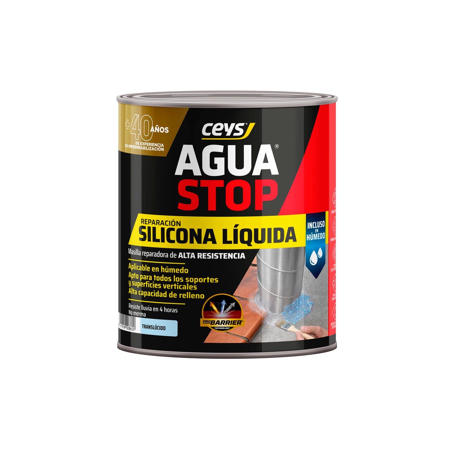 Silicone líquido translúcido Aguastop Ceys