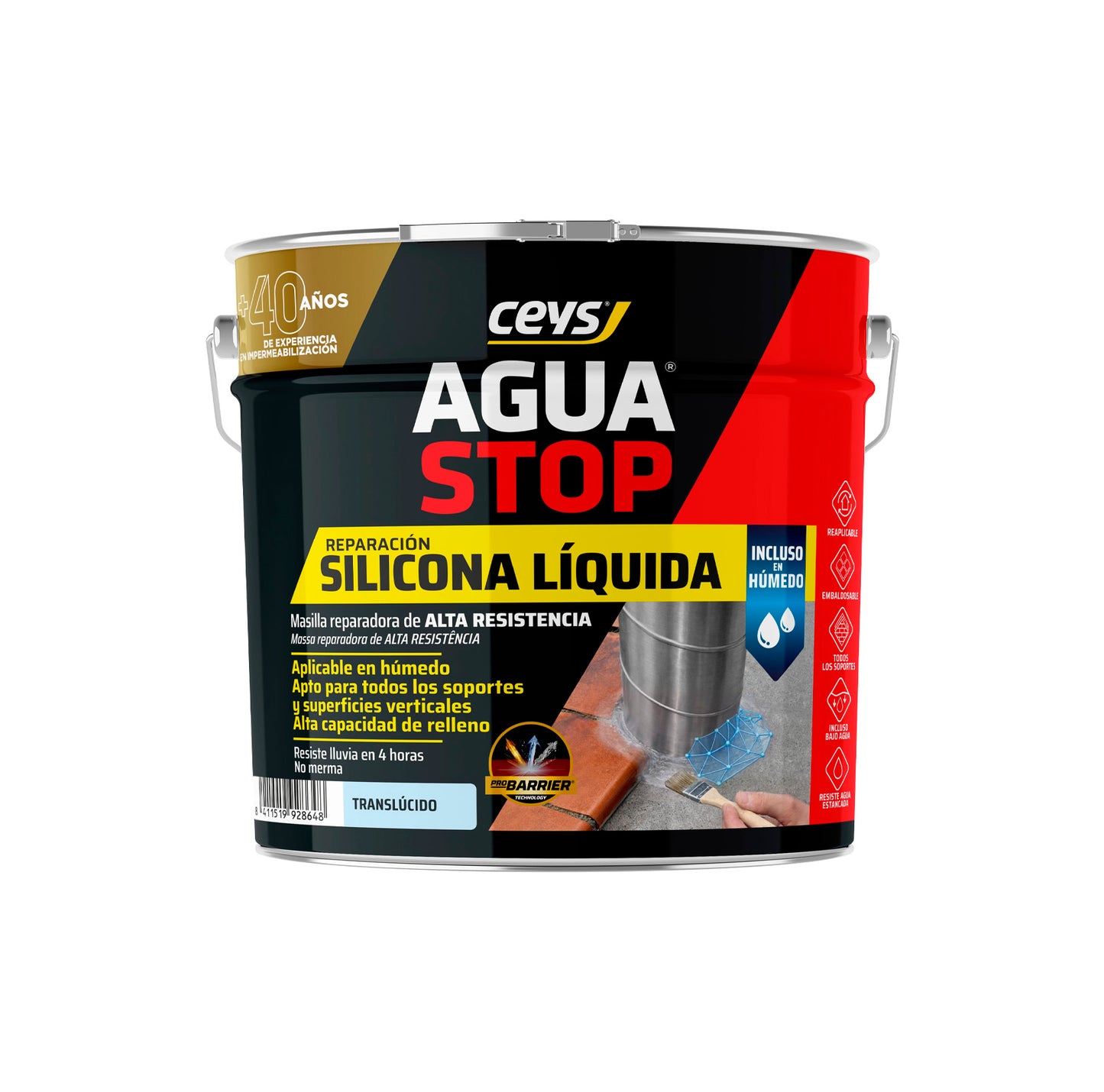 Silicone líquido translúcido Aguastop Ceys