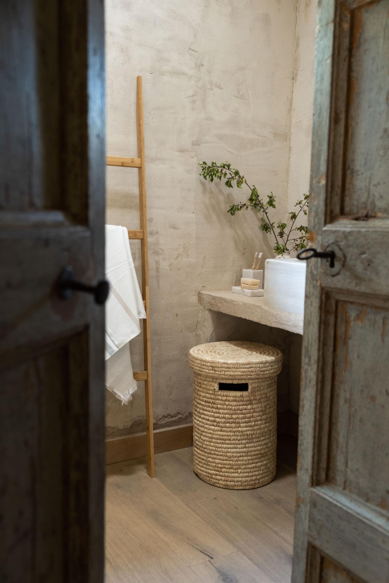Escada decorativa de bambu 43×4×170cm Andrea House