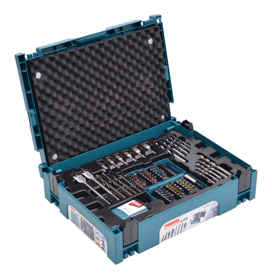 Mala de acessórios Makpac 69 peças Makita B-49638