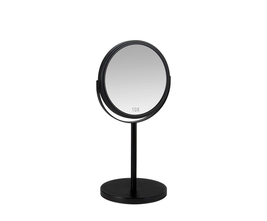 Espejo de aumento x10 Negro mate con pie Andrea House