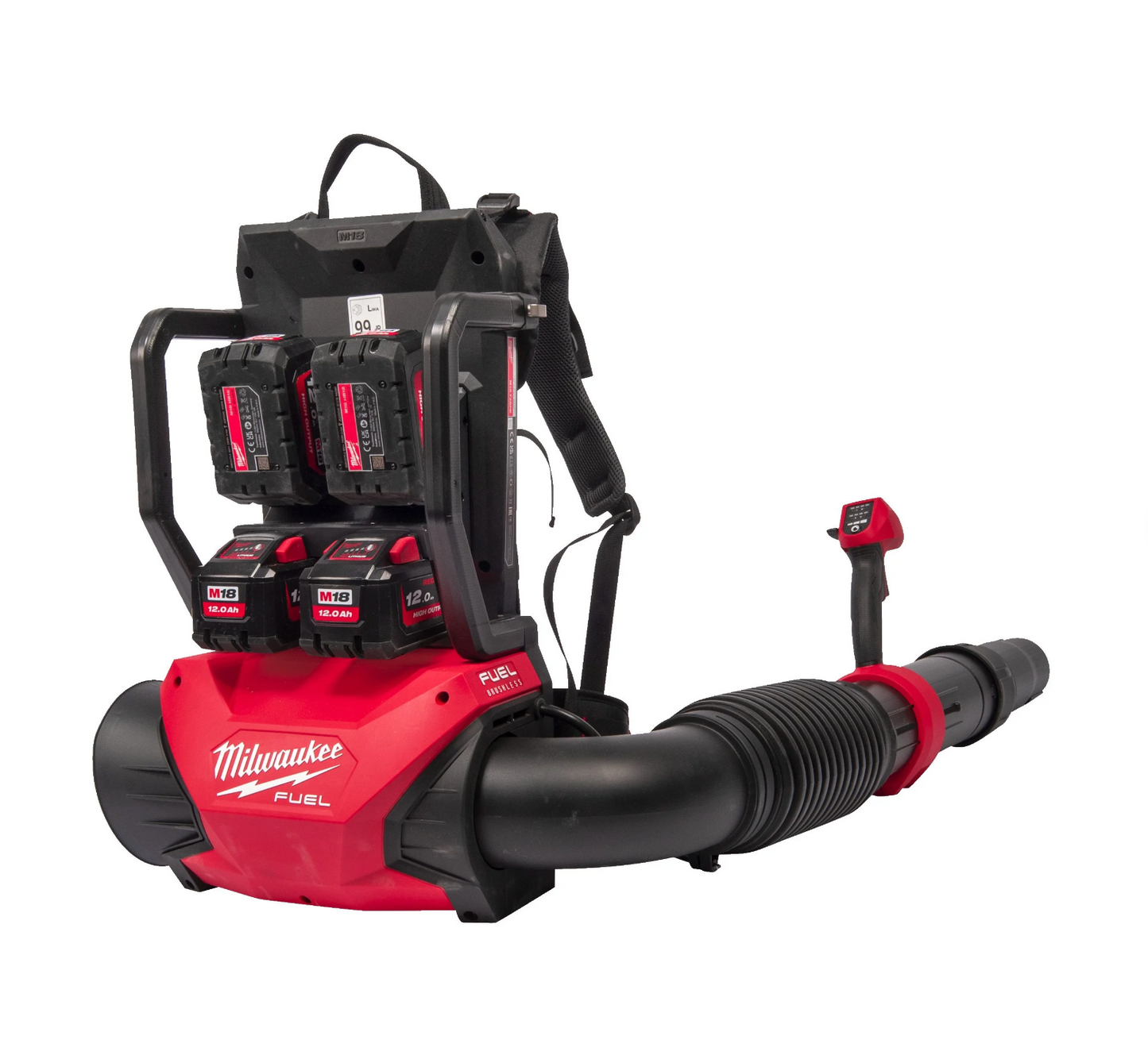 Ventilador de mochila de combustível M18 + 2bat + carregador multiporta Milwaukee M18 F2BPB-124