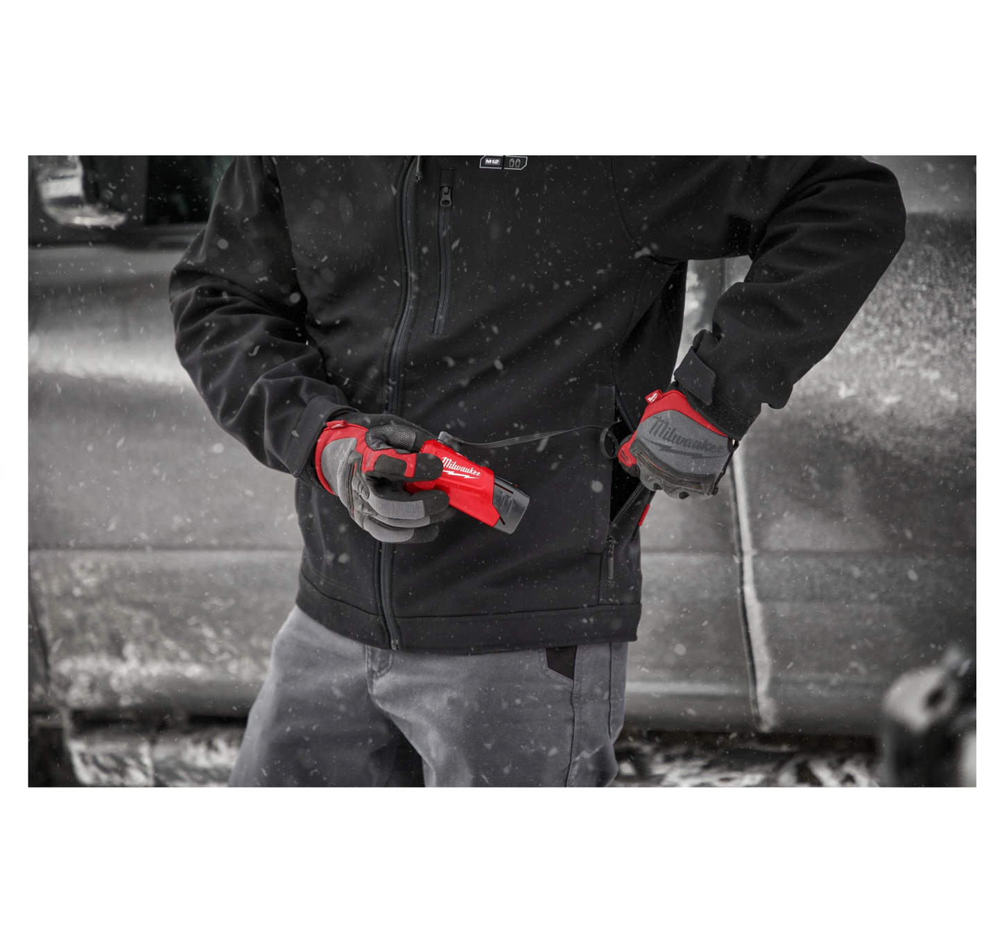 Casaco aquecido preto premium Milwaukee M12 HJ BL5-0