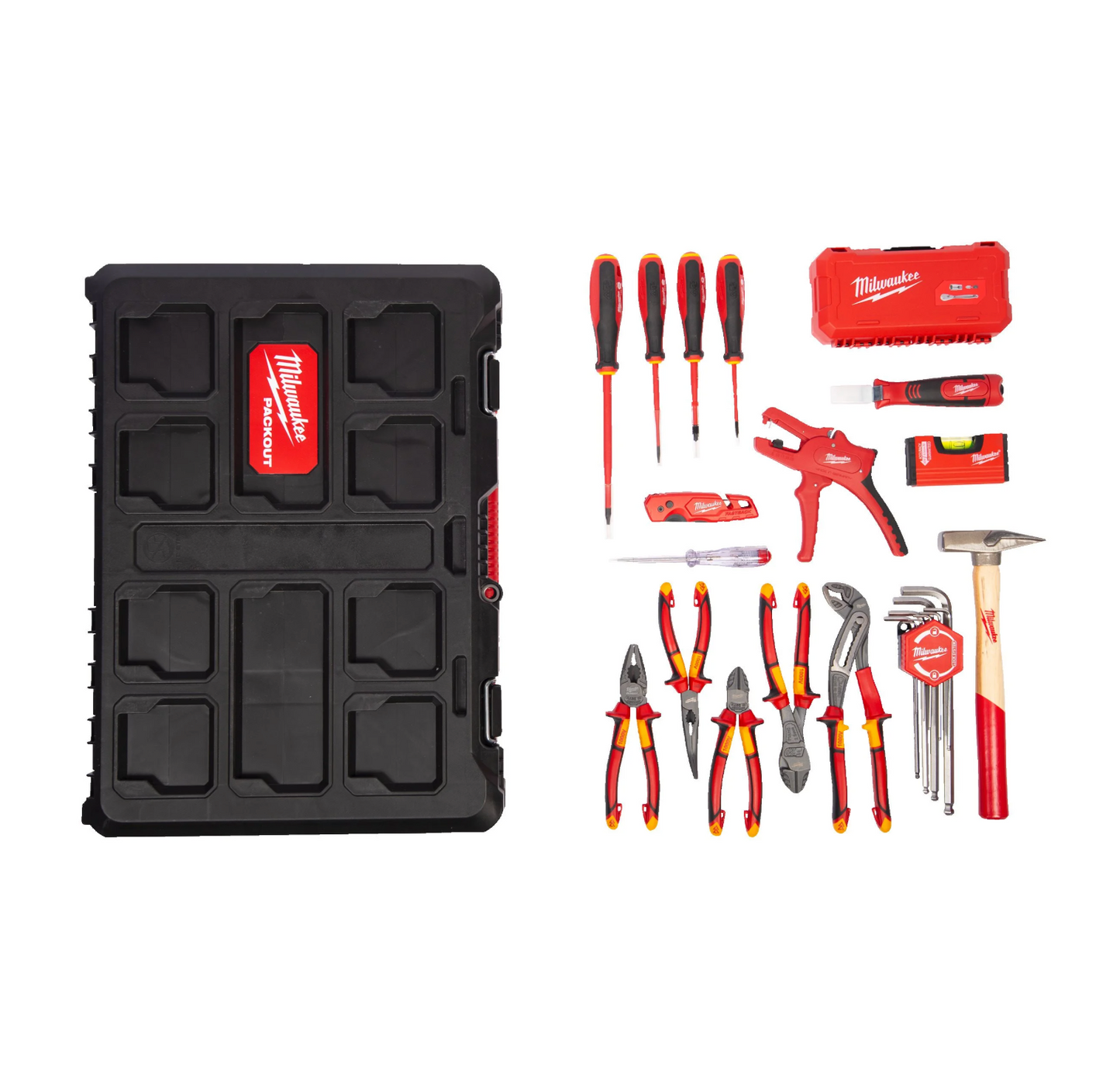 Conjunto para eletricista PACKOUT 62 peças Milwaukee