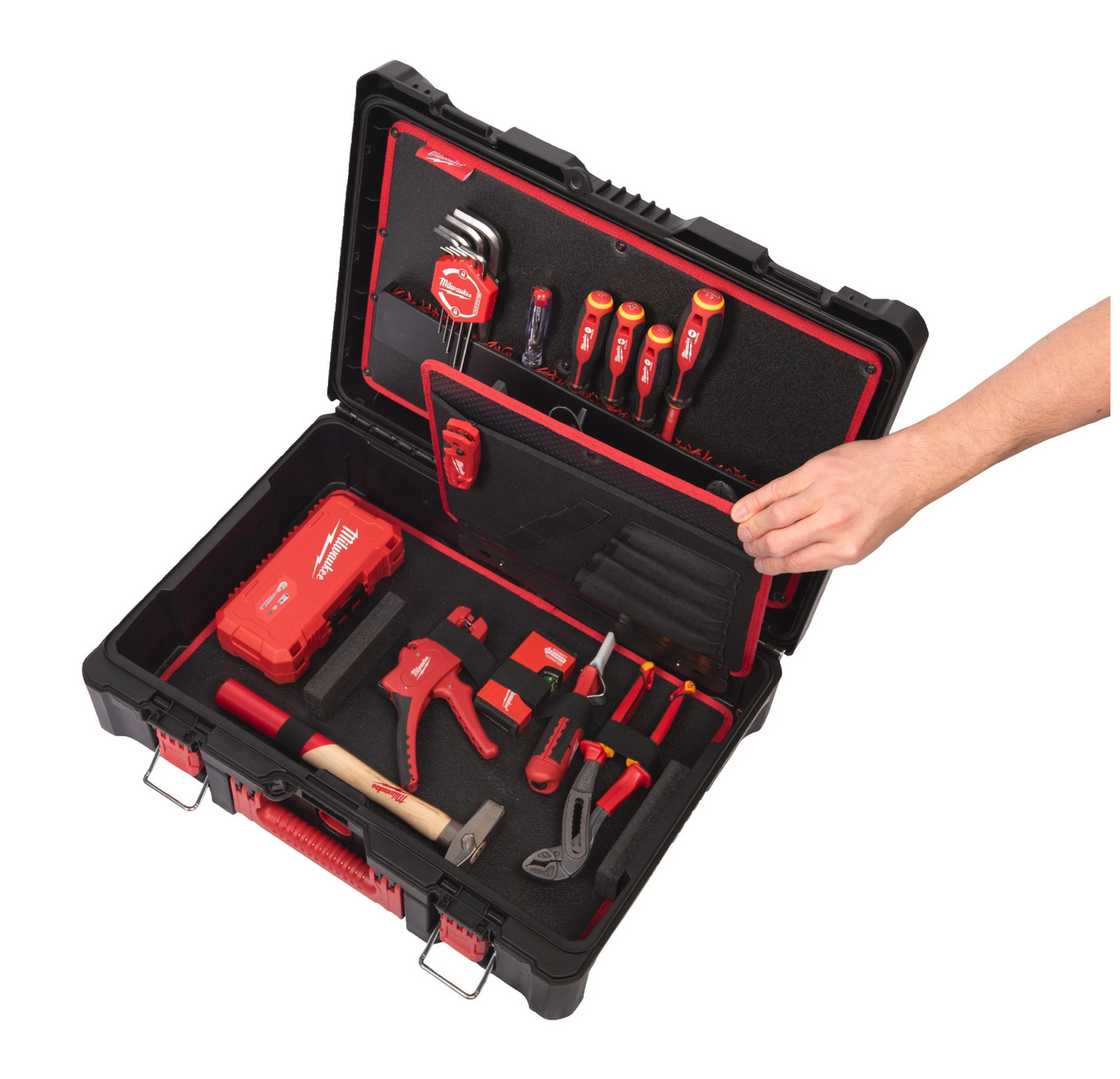 Conjunto para eletricista PACKOUT 62 peças Milwaukee