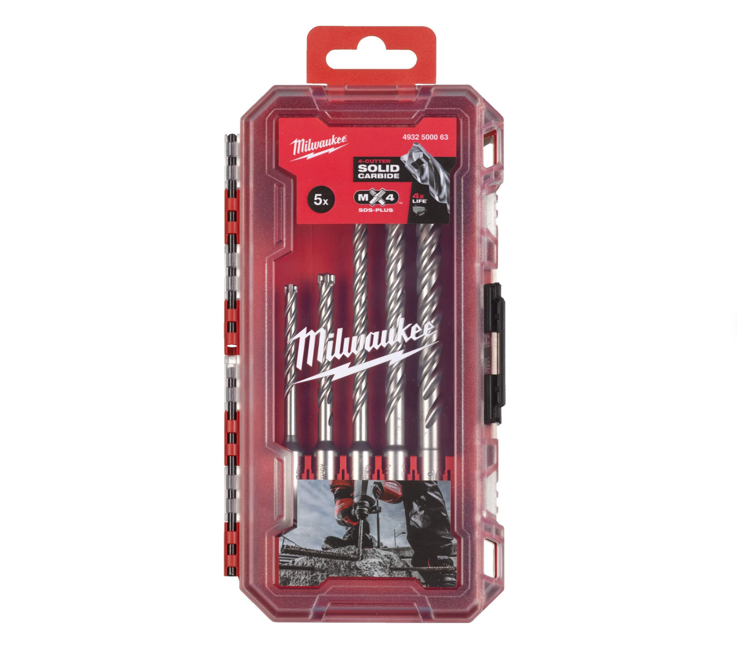 Caixa com 5 brocas SDS-PLUS MX4 Milwaukee