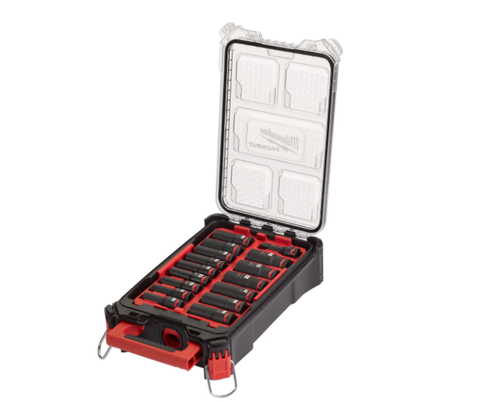 Conjunto de 16 peças de soquetes de impacto de 1/2" Milwaukee 4932480943