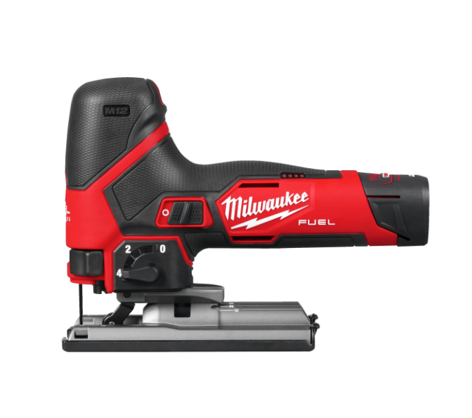 Serra tico-tico subcompacta M12 Fuel + bateria de 2 Ah + bateria de 4 Ah + carregador + mala Milwaukee M12 FJS-422X