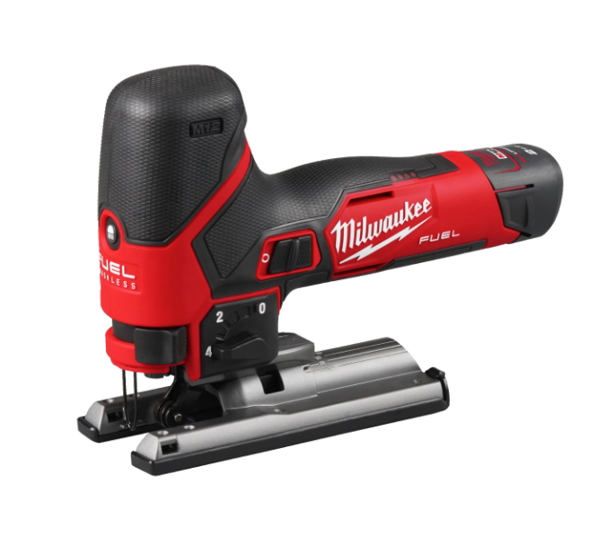 Serra tico-tico subcompacta M12 Fuel + bateria de 2 Ah + bateria de 4 Ah + carregador + mala Milwaukee M12 FJS-422X