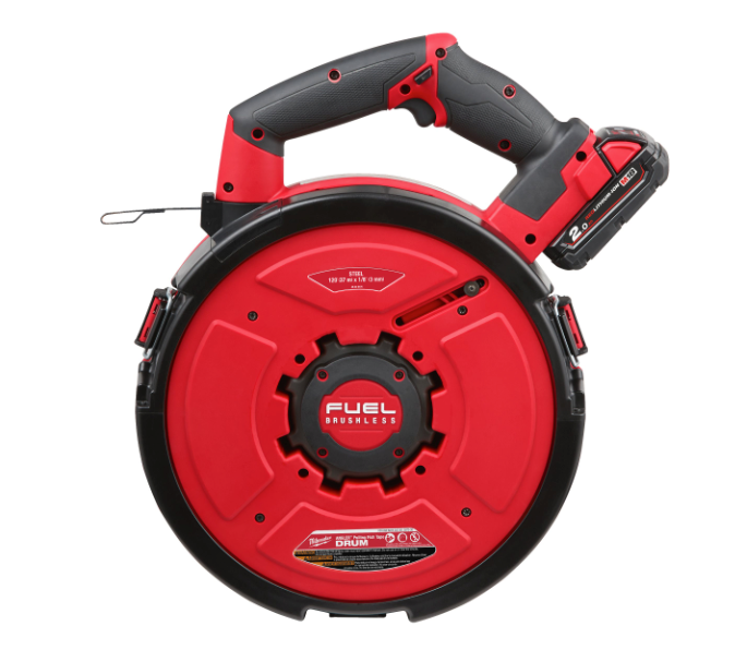 Passa-cabos de aço M18 Fuel + 2 baterias de 2 Ah + carregador Milwaukee M18 FPFT-202 36 m ST SET